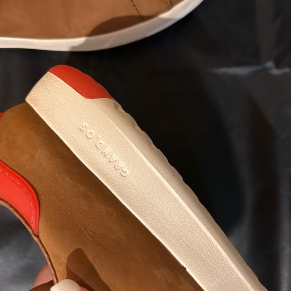 Cole Haan GrandPro OS Tennis Sneaker Tan Nubuck & Scarlet Flame Men's Size 11 W - Picture 7 of 8